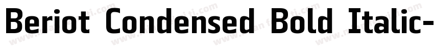 Beriot Condensed Bold Italic字体转换